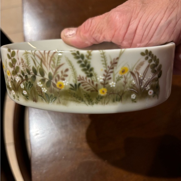 Vintage Otagiri Ferns and Daisies Bathroom Vanity Set 3 Pieces Made in Japan - Picture 6 of 9